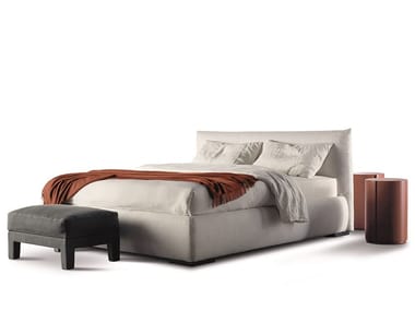 SCOTT - Fabric double bed with removable cover (Request Info).