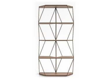 SECRET CUBIC SHELVES - Open wall-mounted powder coated steel bookcase (Request Info).