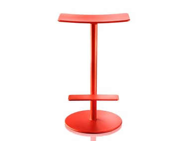 SEQUOIA - Powder coated steel stool with footrest (Request Info).