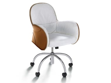SERBELLONI - Upholstered executive swivel chair with castors (Request Info).