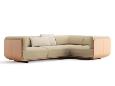 SHAAL - Sectional leather and fabric sofa (Request Info).