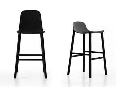 SHARKY ALU - High stool with footrest (Request Info).