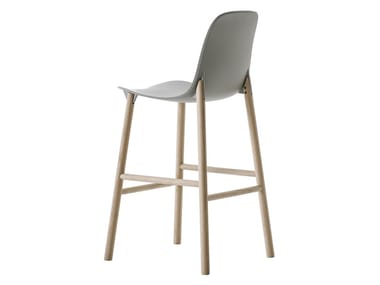SHARKY - Polyurethane barstool with back (Request Info).