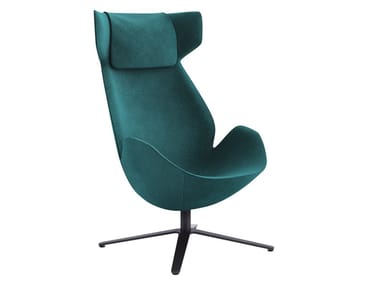 SHELTER - Armchair with 4-spoke base with headrest (Request Info).