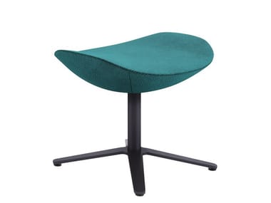 SHELTER - Fabric footstool with 4-spoke base (Request Info).