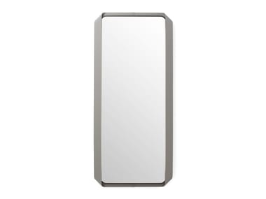 SHIRLEY - Rectangular framed wall-mounted leather mirror (Request Info).