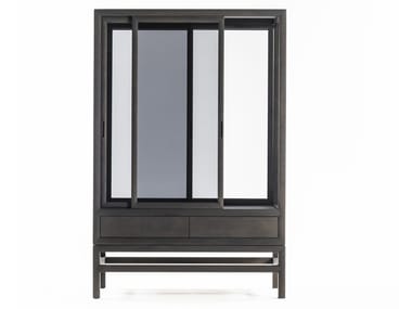 SILENT WARDROBE - Wood and glass wardrobe with sliding doors (Request Info).