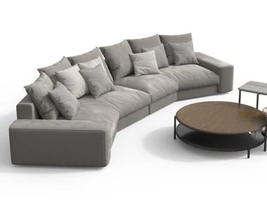 SKYLINE - Sectional curved fabric sofa (Request Info).