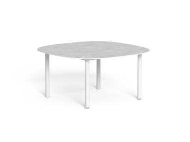 SLAM - Square porcelain stoneware garden side table (Request Info).