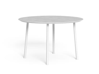 SLAM - Round porcelain stoneware garden table (Request Info).