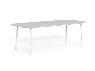 SLAM - Rectangular porcelain stoneware garden table (Request Info).
