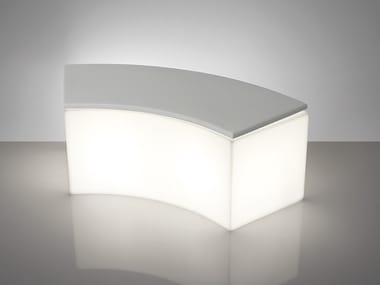 SNAKE - Polyethylene garden bench with light (Request Info).