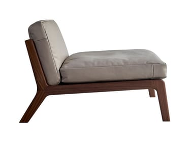 SOVA - Leather armchair with removable cover (Request Info).