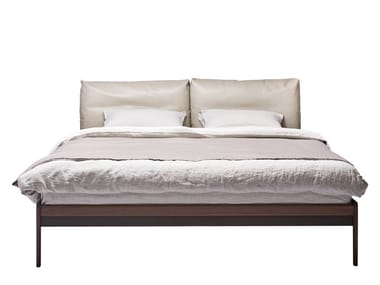 SOVA - Solid wood double bed with upholstered headboard (Request Info).
