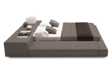 SQUARING - Fabric double bed with removable cover (Request Info).