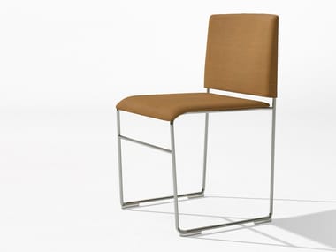 STACY - Sled base upholstered fabric chair (Request Info).