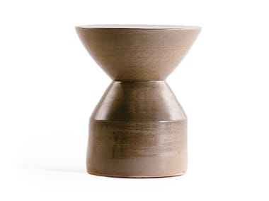 STONEWARE SCULPTURE - Ceramic stool / coffee table (Request Info).