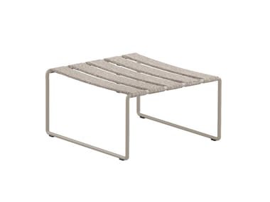 STRAPPY - Square fabric garden footstool (Request Info).
