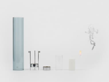 STROMBOLI - Chrome plated candle holder (Request Info).