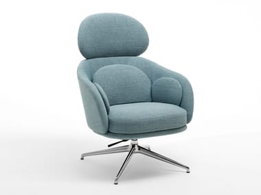 SUNSET - Bergere armchair with removable cover with headrest (Request Info).