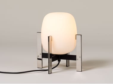 CESTITA MET?LICA - LED Glass and Stainless Steel table lamp (Request Info).