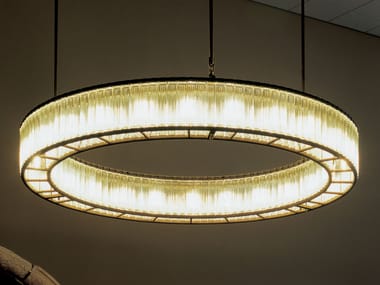 ESTADIO - LED glass chandelier (Request Info).