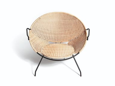 T.54 - Woven wicker armchair with armrests (Request Info).