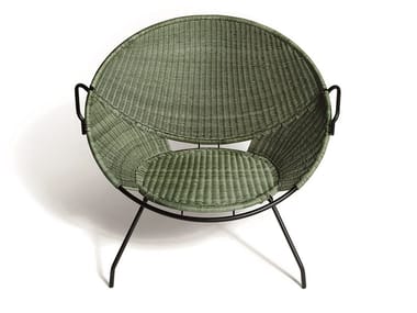 T.54 Outdoor - Woven wicker garden armchair (Request Info).