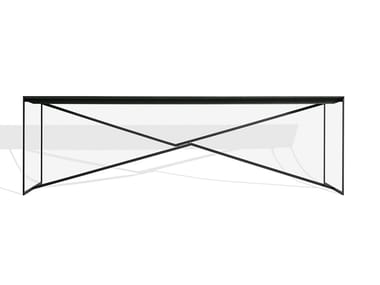 T.T.A. TABLE - Rectangular steel and wood table (Request Info).