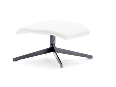 TAKE A LINE FOR A WALK - Swivel fabric footstool with 4-spoke base (Request Info).