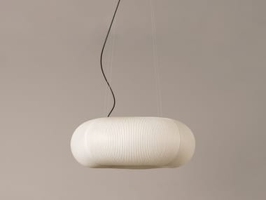 Tekiò Circular - LED dimmable japanese paper pendant lamp.