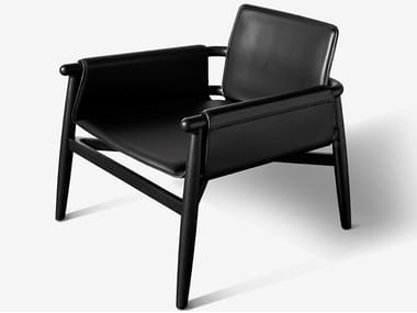 TERESA KUOIO - Tanned leather armchair with armrests (Request Info).