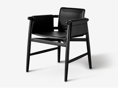 TERESINA KUOIO - Tanned leather chair with armrests (Request Info).