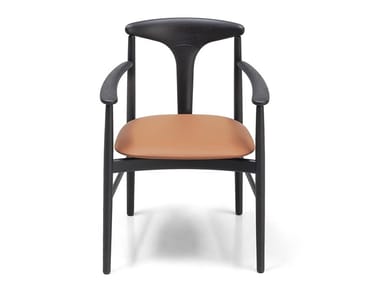 TONBO - Wooden chair with armrests (Request Info).