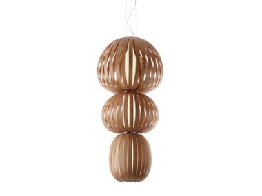 TOTEM - Handmade wood veneer pendant lamp (Request Info).