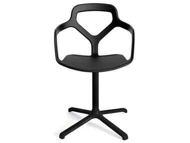 TRACE - Swivel technopolymer chair with 4-spoke base (Request Info).