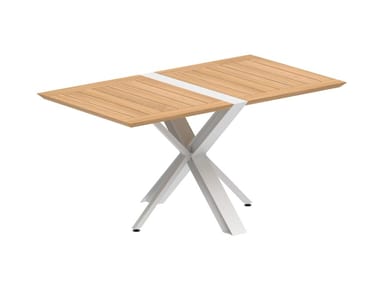TRAVERSE - Folding rectangular teak garden table (Request Info).