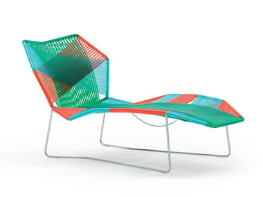 TROPICALIA - Polymer cord woven chaise longue (Request Info).