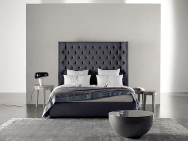 TURMAN - Fabric double bed with tufted headboard (Request Info).