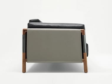 URBAN - Leather armchair with armrests (Request Info).