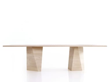 VARAN - Rectangular wooden dining table.