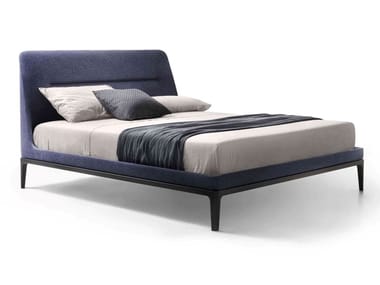 VICTORIANO - Fabric double bed with upholstered headboard (Request Info).
