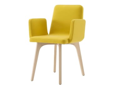 VIK - Upholstered fabric chair with armrests (Request Info).