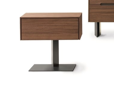 WAI - Walnut bedside table with drawers (Request Info).
