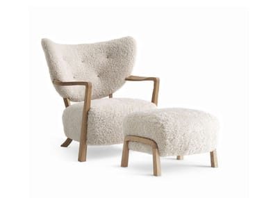 WULFF ATD2 - Fabric armchair with armrests Karakorum 003 (footstool separately).