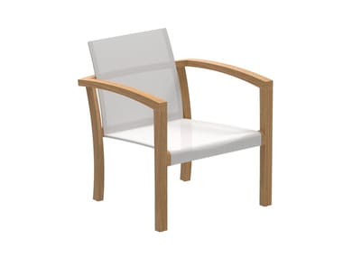 XQI - Garden teak easy chair with armrests (Request Info).