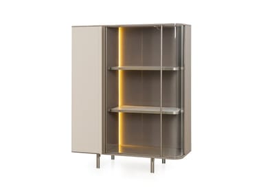 ZERO - Display cabinet with integrated lighting by Turri
