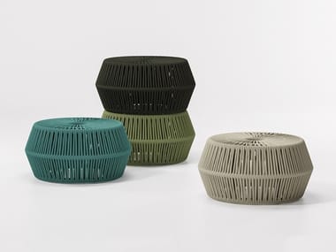ZIGZAG - Round garden pouf (Request Info).