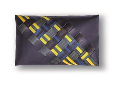 JOURNEY - Rectangular leather cushion (Request Info).
