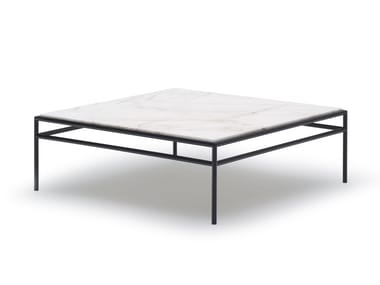 MIDDLEWEIGHT - Square low Estremoz marble coffee table (Request Info).